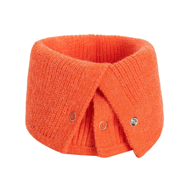 Autumn And Winter Students All match Neck Warm Button Bandana Orange - Shop at LoveMi