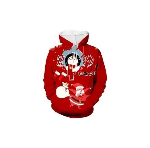 Christmas Men's And Women's Autumn And Winter Hooded Pullover - Sdwy28