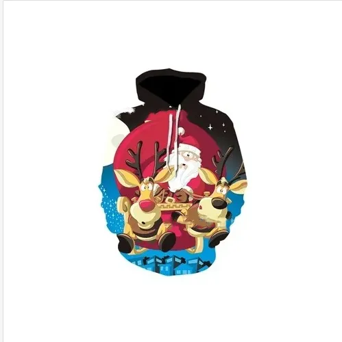 Christmas Men's And Women's Autumn And Winter Hooded Pullover Sdwy29 L - Shop at LoveMi