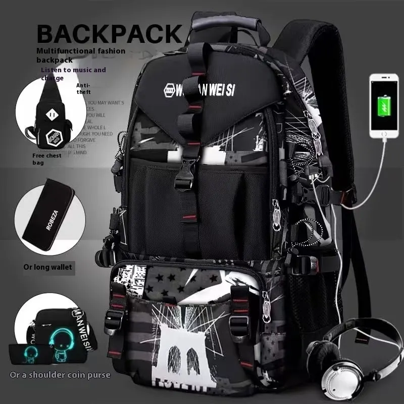 Men's Waterproof Oxford Cloth Backpack Hiking