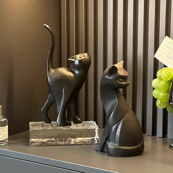 Ornements Artistiques Chats Posture — Élégance Wabi-sabi - image 1