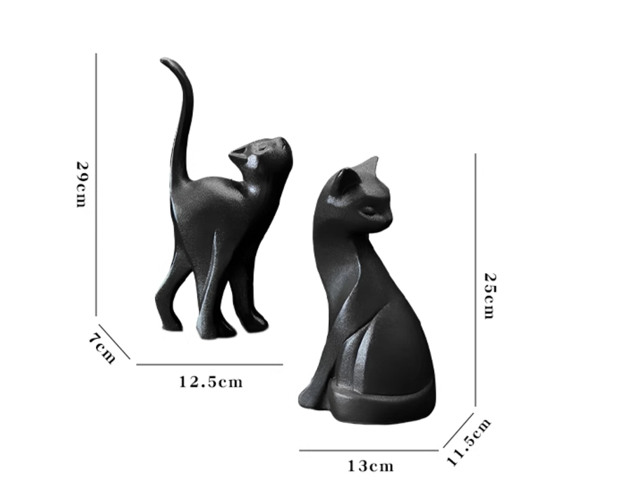 Ornements Artistiques Chats Posture — Élégance Wabi-sabi - image 5