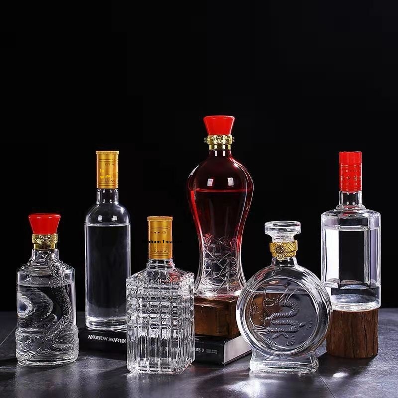 Crystal Glass Wine Decanter Wine Jug Gold Line