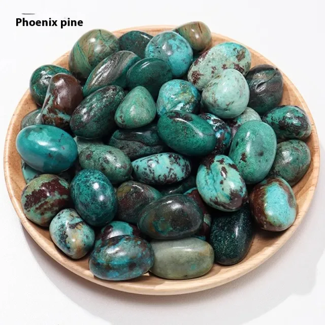 Natural Crystal Color Rolling Stone Rough Stone Polished Large Particle Degaussing Crystal Crafts Phoenix Pine 100G - Shop at LoveMi
