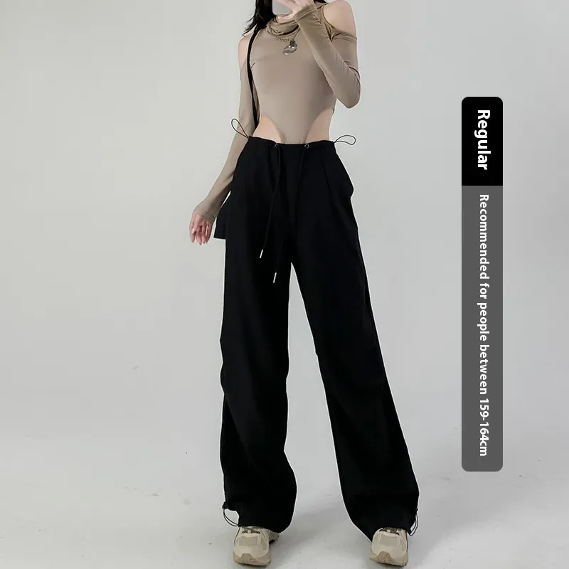 Women's American-style Overalls Pant - Black Regular Style
