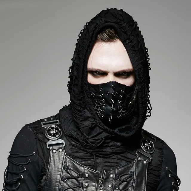 Rock Field CS Spike Unisex Punk Rope Leather Mask Men'S M F - Shop at LoveMi