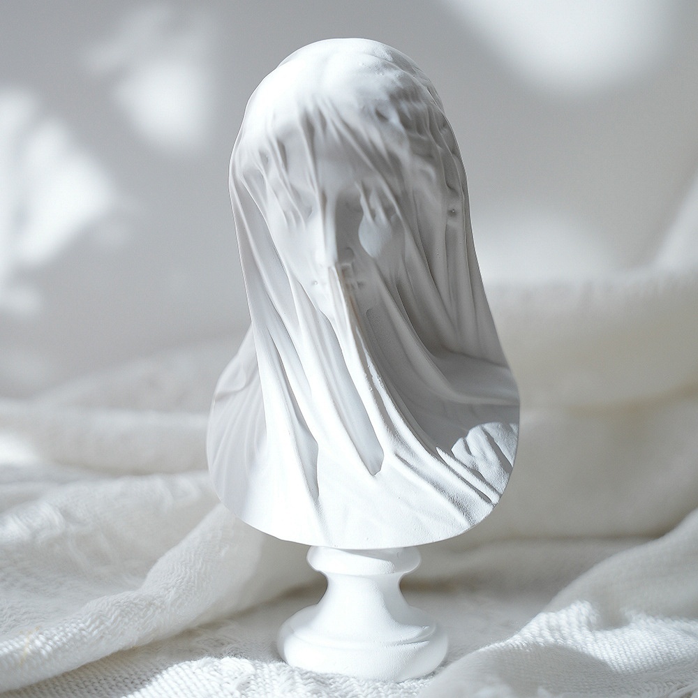 Cross-border New Gothic Ornaments B&B Wedding Dress Girl Bust Half-figure Wearing Veil Girl Statue Artist Home Decor