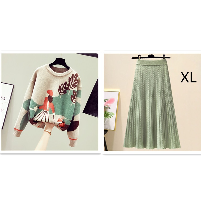 560 Khaki Green Skirt XL