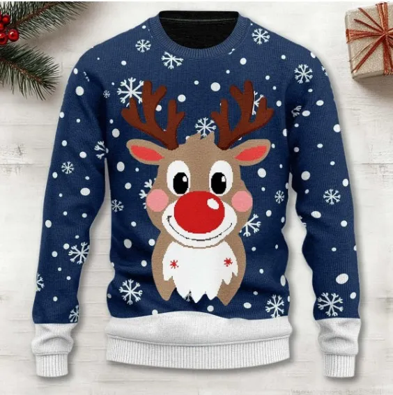 3D Digital Printing Series Thick Needle Pull Strip Crew Neck Pullover Sweatshirt Shengdankuan11029 - Shop at LoveMi
