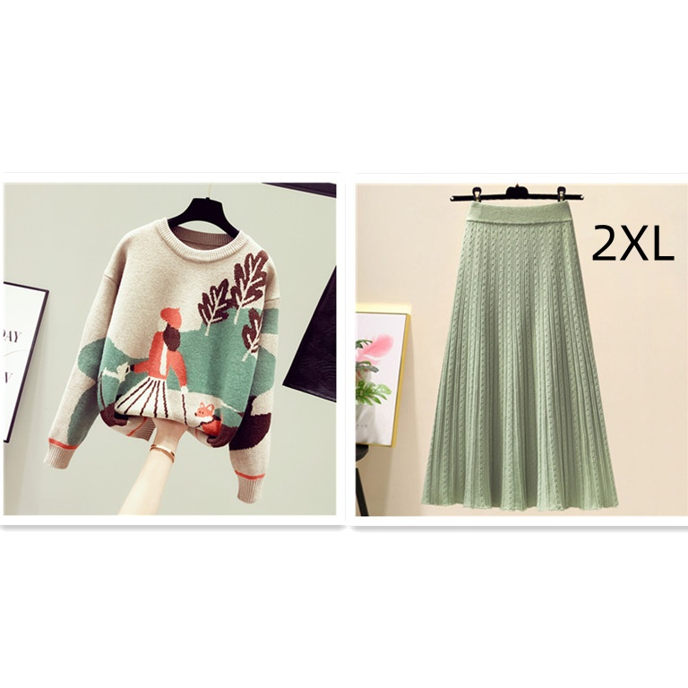 560 Khaki Green Skirt 2XL