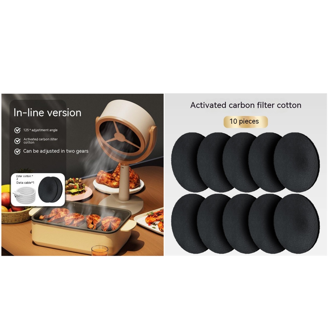 Household Small Desktop Range Hood Mini Portable Desktop Large Wind Power