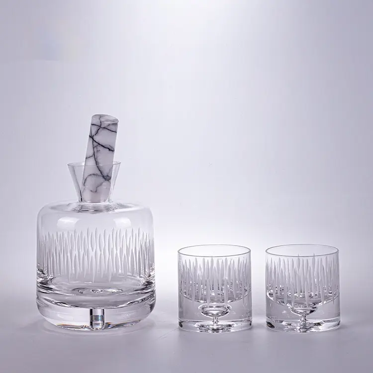 High-end Art Glass Wine Cup Wine Glass Suit Household