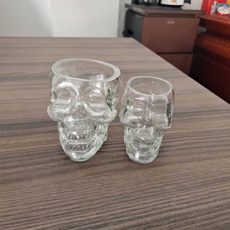 Skull Glass Bottle Halloween Cup (80ml Cutting Wine