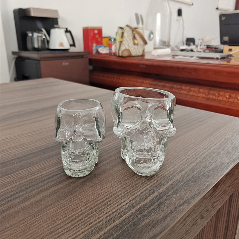 Skull Glass Bottle Halloween Cup (80ml Cutting Wine