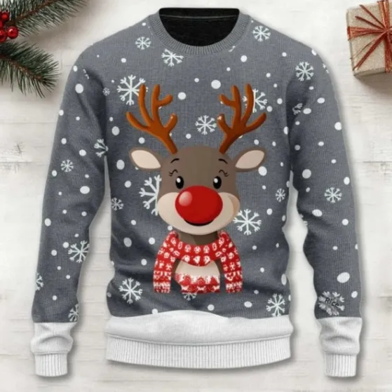 3D Digital Printing Series Thick Needle Pull Strip Crew Neck Pullover Sweatshirt Shengdankuan1103 - Shop at LoveMi