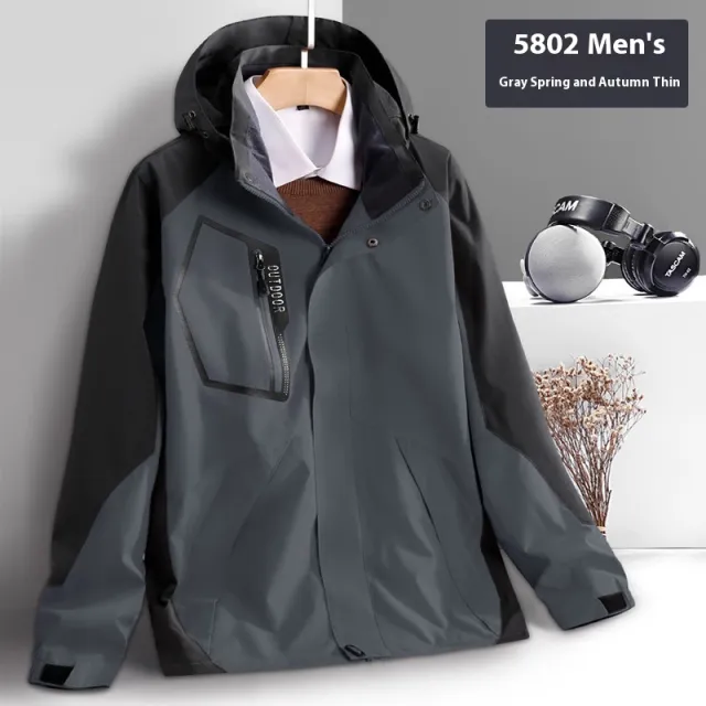 Shell Jacket Thin Windproof Waterproof Outdoor Male Gray Color - Shop at LoveMi
