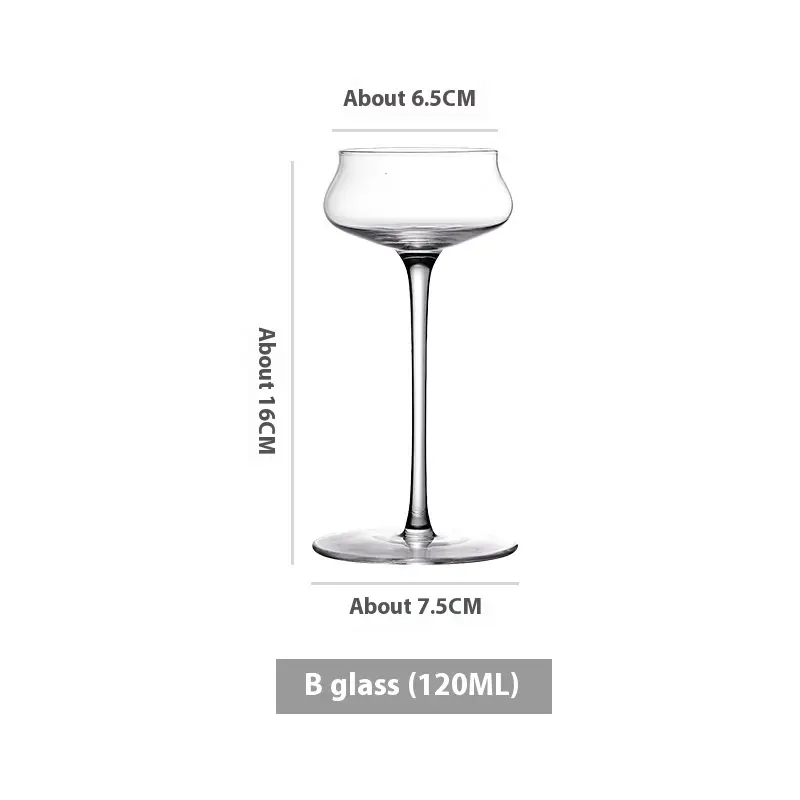 Handmade High Leg Crystal Cocktail Glass Fragrance-smelling Cup Whiskey Glass Tuilp Glass Tasting Glass