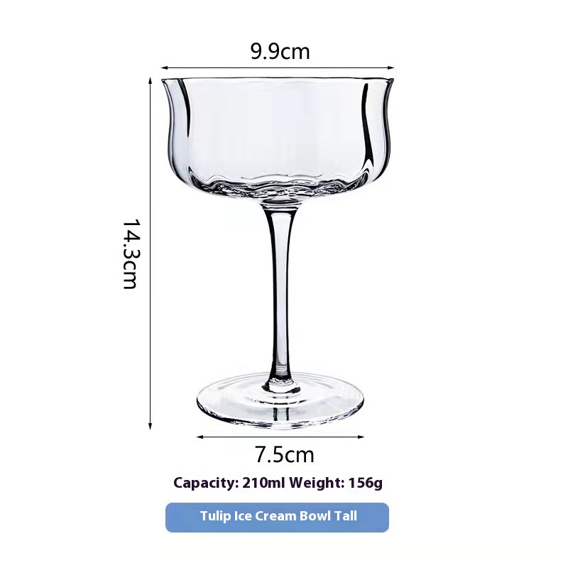 Simple Ins Style Handmade Goblet Crystal Glass