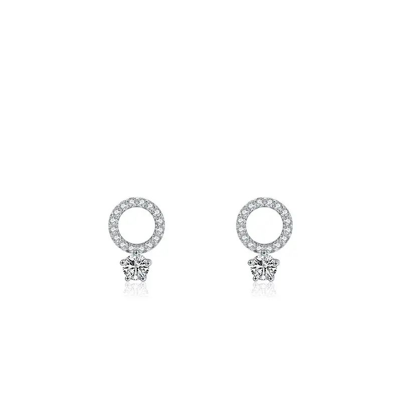 S925 Sterling Silver Temperamental Fashion OL Stud Earrings For Women
