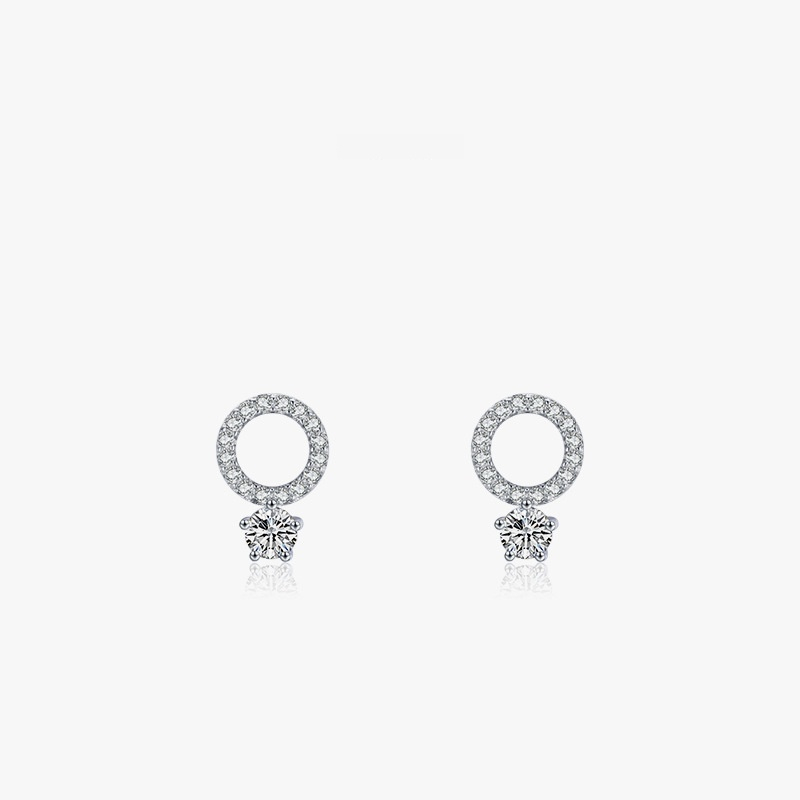 S925 Sterling Silver Temperamental Fashion OL Stud Earrings For Women