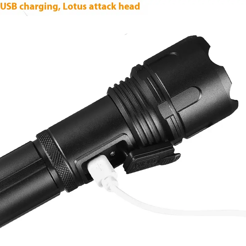 New Rechargeable Strong Light Focusing Flashlight Outdoor Dedicated