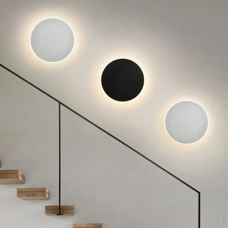 Simple Led Round Wall Lamp Touch Bedroom