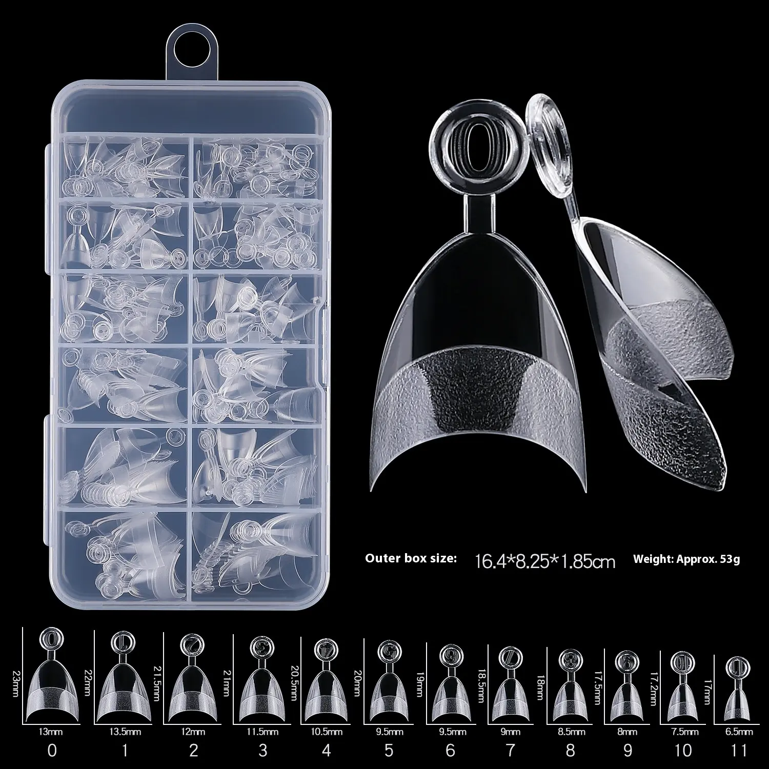 Wear Nail With Handle Ultra Short Semi-nail