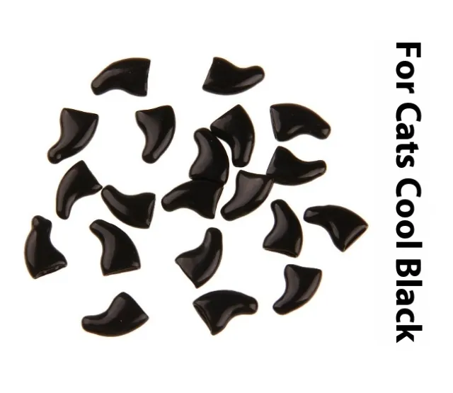 Set Cat Nail Caps Pet Nail Set Set Cat Anti scratch Claw Set Black - Shop at LoveMi