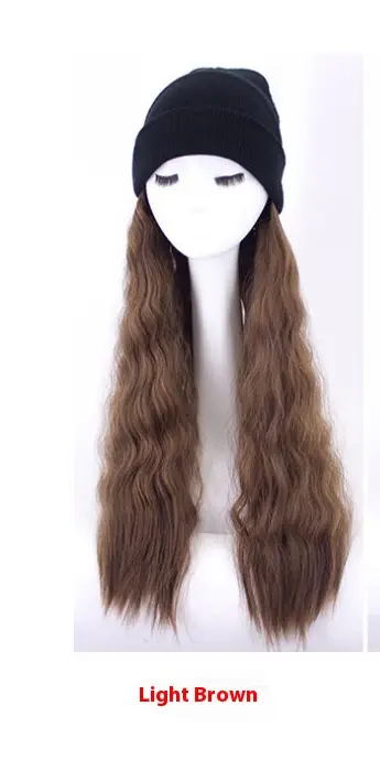 Fashion Women's Long Curly Hair Hat