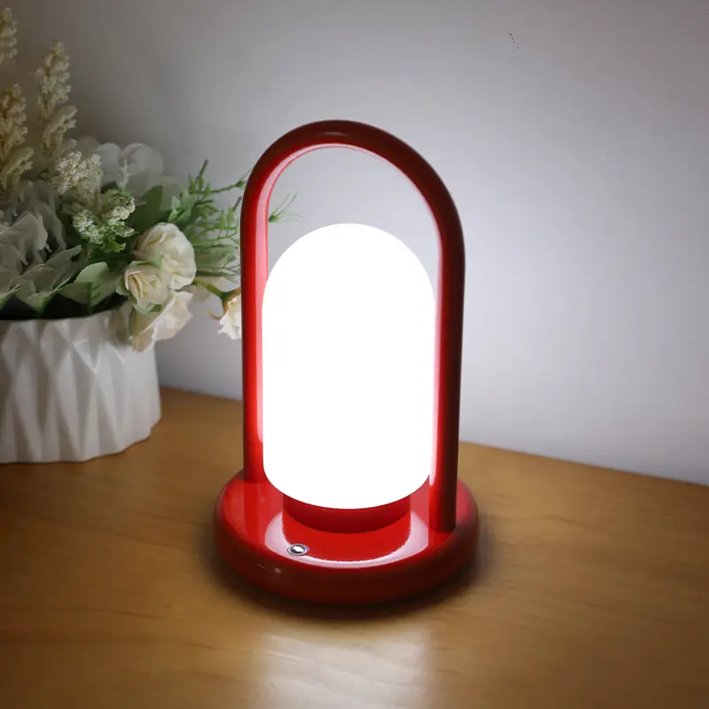 Portable Outdoor Camping Charging Antique Style Wireless Touch Dimming Bedside Lamp