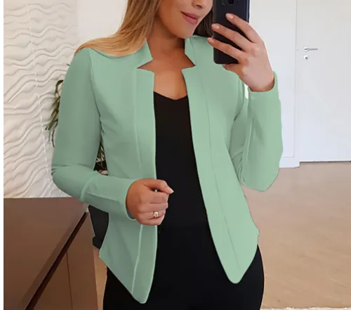 Casual Professional Small Suit Top Light Green - Shop at LoveMi