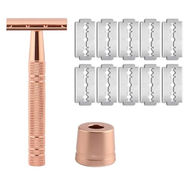 Vintage Razor Double Sided Blade Hand Razor Rose Gold - Shop at LoveMi