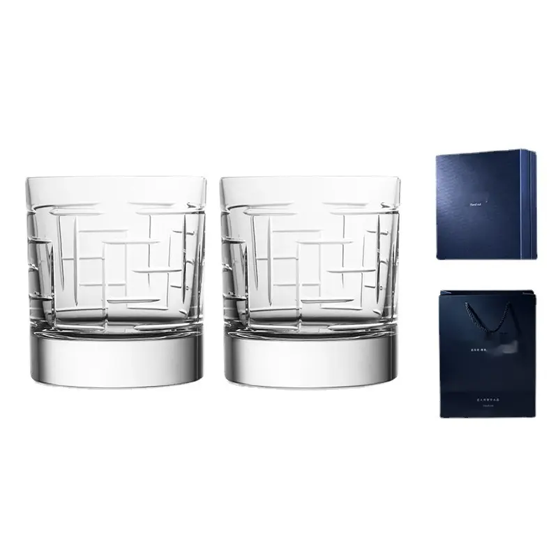 Handmade Whiskey Shot Glass Imported Liquor Glass Set Gift Box