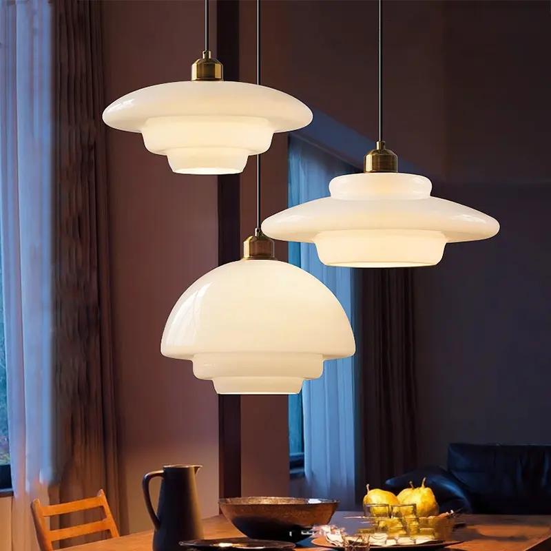 Modern Minimalist Lamps Creative Cream Style White