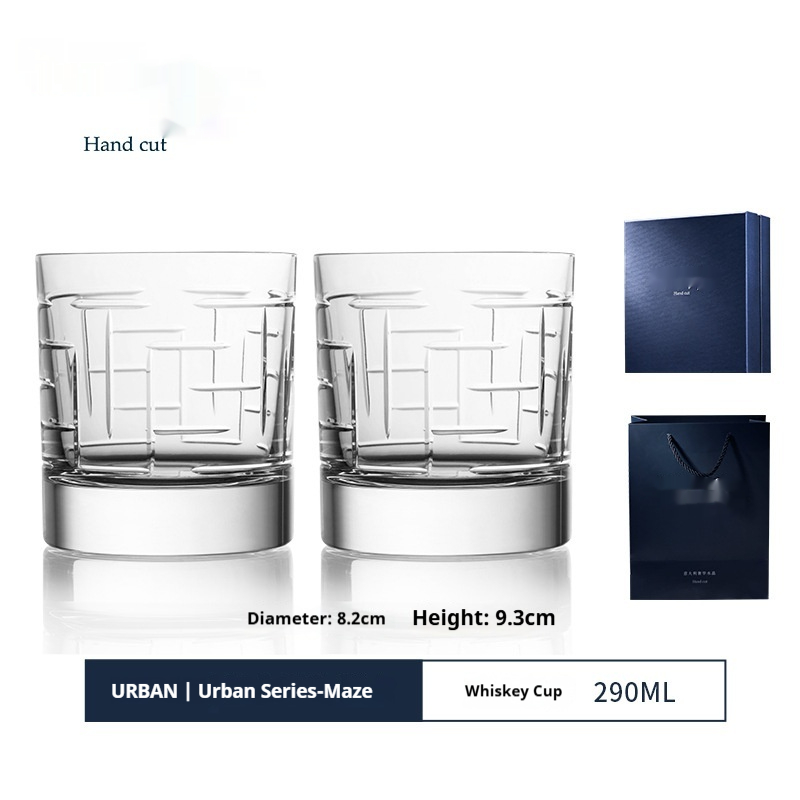 Handmade Whiskey Shot Glass Imported Liquor Glass Set Gift Box