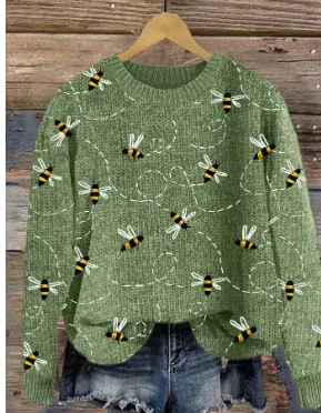 Autumn And Winter Korean Style Round neck Pullover Creative Printing Sweater Qs521 - Shop at LoveMi