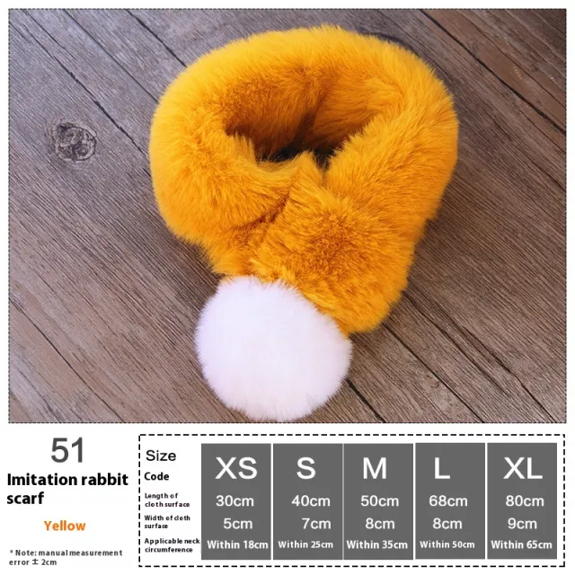Pet Christmas Holiday Dress Up Dog Cat Scarf Butterfly Bow Tie 49 Imitation Rabbit Fur Yellow - Shop at LoveMi