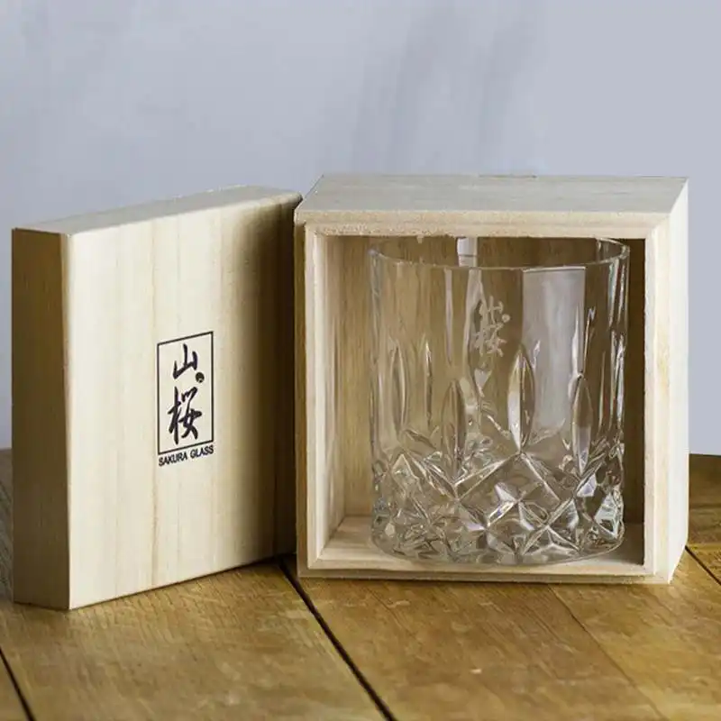 Whiskey Japanese Crystal Cherry Blossom Glass