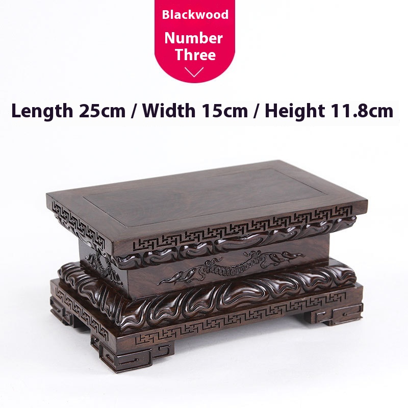 Lotus Buddha Base Guanyin Ornaments Red Sandalwood Carving Crafts