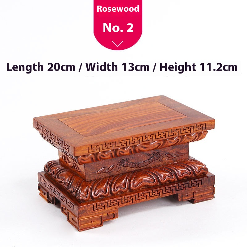 Lotus Buddha Base Guanyin Ornaments Red Sandalwood Carving Crafts