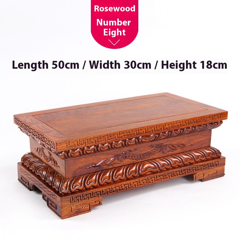 Lotus Buddha Base Guanyin Ornaments Red Sandalwood Carving Crafts