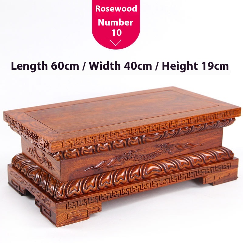 Lotus Buddha Base Guanyin Ornaments Red Sandalwood Carving Crafts
