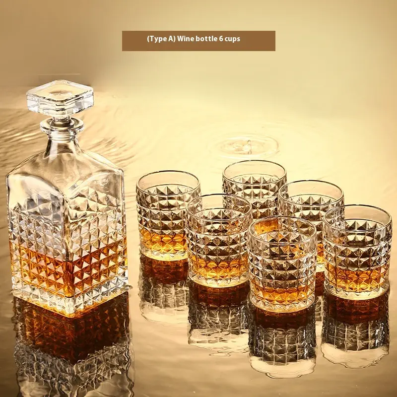 Glass Bottle Wine Glass Whiskey Shot Glass Wine Set Suit
