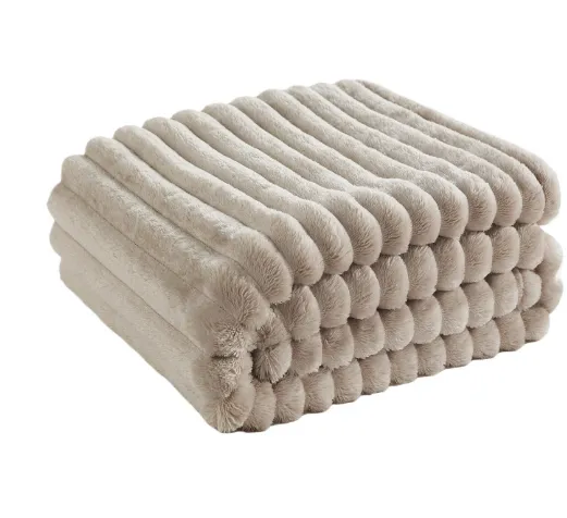 Bedding Blanket Large Plush Soft Blanket Khaki - Shop at LoveMi