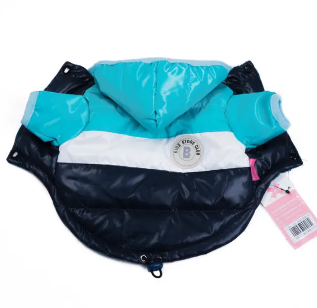 Waterproof Warm Pet Cotton padded Jacket Blue - Shop at LoveMi