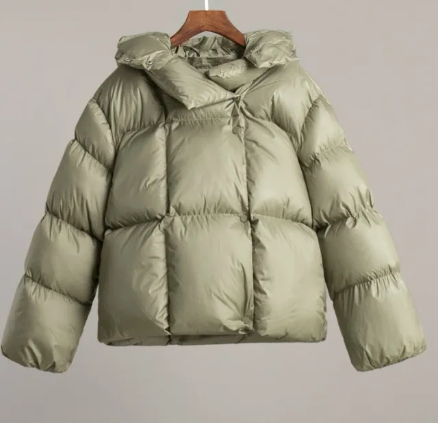 Women's Fashionable Simple Bread Coat Cotton padded Jacket Army Green - Shop at LoveMi
