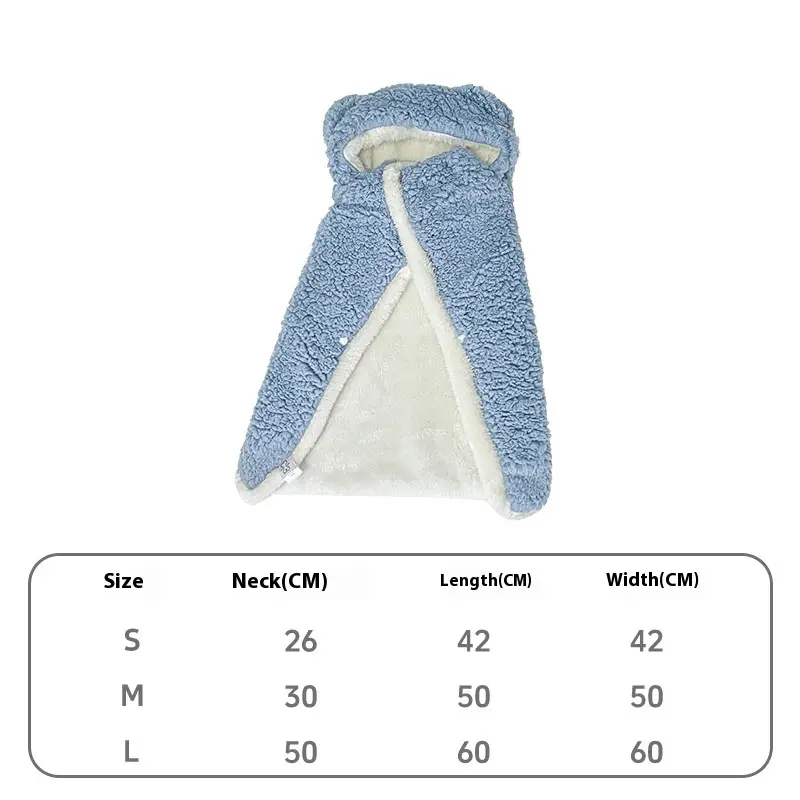 New Pet Cloak Cute Cotton Velvet Winter Warm For Cats And Dogs Cute Sleeping Blanket