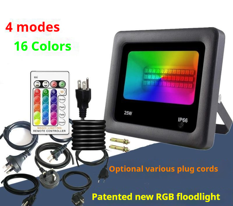 Colorful Remote Control Color Changing Flood Light Floodlight Outdoor Color Projection Light - Image 7