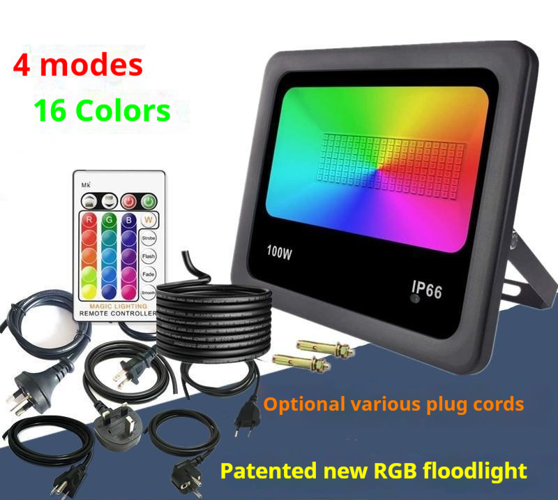 Colorful Remote Control Color Changing Flood Light Floodlight Outdoor Color Projection Light - Image 2