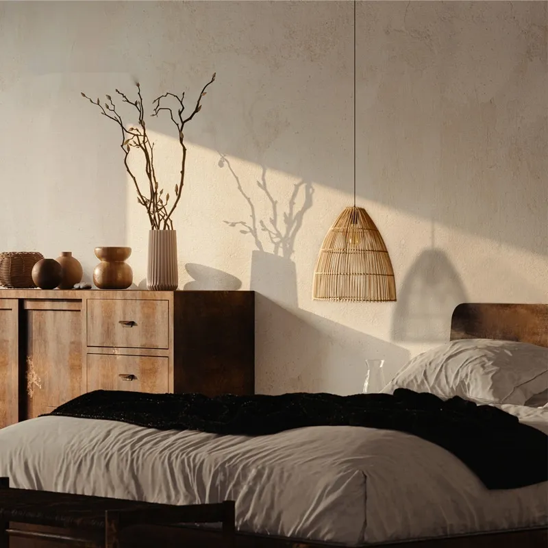 Creative Tea Bar Chandelier Japanese Retro Bed